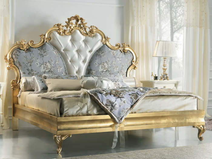 DIAMANTE - Wooden double bed with tufted headboard _ CASA +39